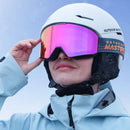 Outdoor Master Smučarska Očala Falcon Cylindrical Zeiss VLT 21% + Polarizirana rumena leča 91%, Black frame, Pink Lens