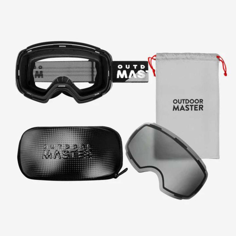 Outdoor Master Smučarska Očala Pro Snow + prozorna leča, Black frame with Grey lens-Wasup Slovenija