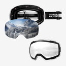 Outdoor Master Smučarska Očala Pro Snow + prozorna leča, White  frame with REVO Silver lens