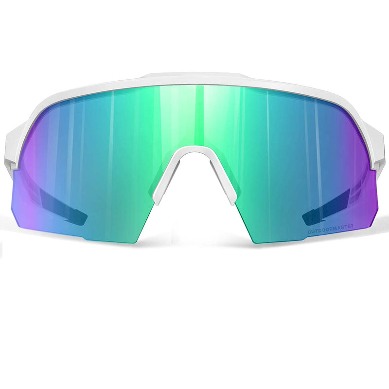 Športna sončna očala Outdoor Master Hawk HD Polarized, White/Revo Green + prozorna leča-Wasup Slovenija