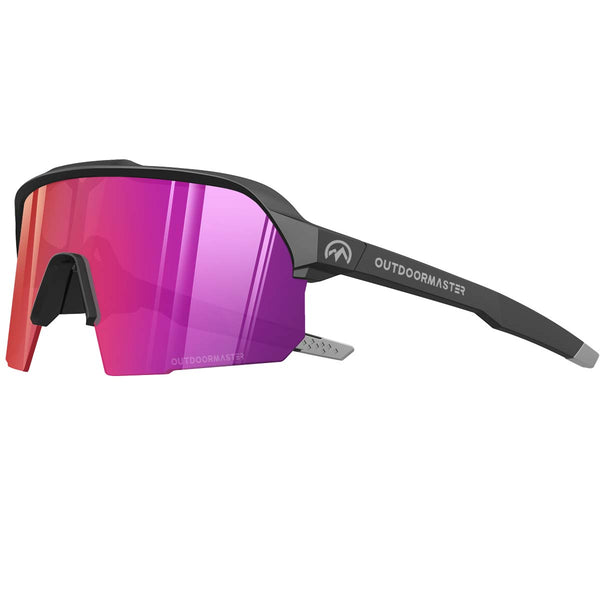 Športna sončna očala Outdoor Master Hawk HD Polarized, Black/RoseRed with Revo Green + prozorna leča-Wasup Slovenija