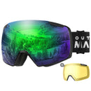 Outdoor Master Smučarska Očala Heron VLT 18% + Polarizirana rumena leča 87%, Black frame, RevoGreen Lens-Wasup Slovenija