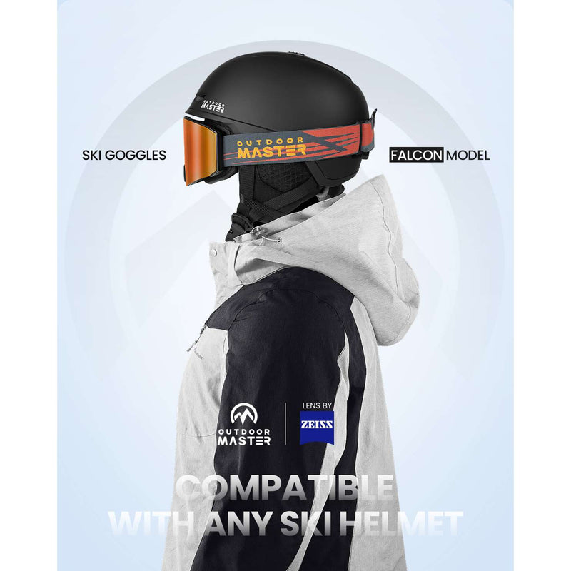 falcon cylindrical zeiss lens ski goggles Outdoor Master FALCON Cylindrical Zeiss Lens VLT19% Ski Goggles + Yell