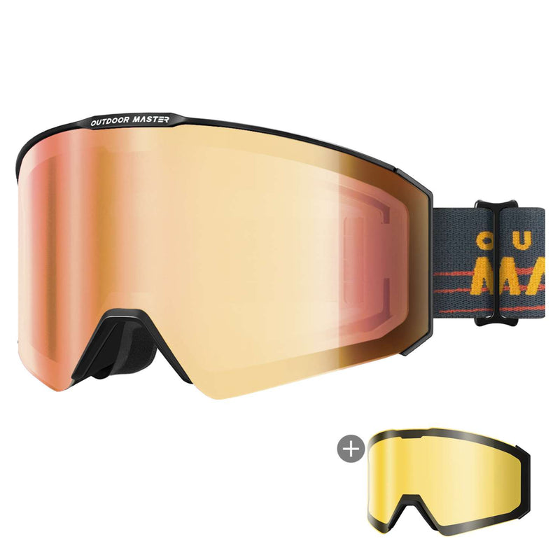 falcon cylindrical zeiss lens ski goggles Outdoor Master FALCON Cylindrical Zeiss Lens VLT19% Ski Goggles + Yell