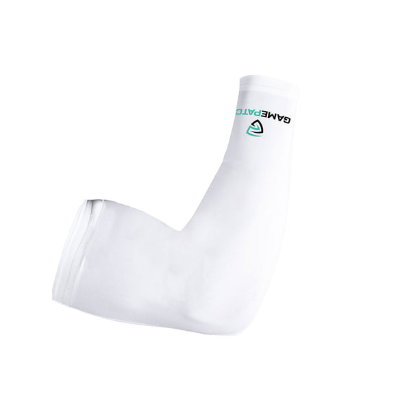 Gamepatch compression arm sleeve, white
