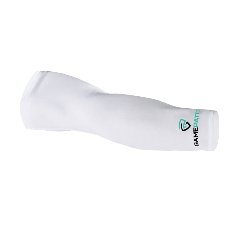 Gamepatch compression arm sleeve, white