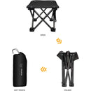 KingCamp Mini Zložljiv Stol, črn-Wasup Slovenija