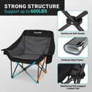 KingCamp CANNA C10 PLUS oversized podložen kamping stol, črn/siv-Wasup Slovenija