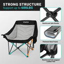 KingCamp CANNA C10 PLUS oversized podložen kamping stol, črn/svetlo siv-Wasup Slovenija