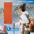 KingCamp DELUXE 10 napihljiva blazina za spanje, 196x68, Oranžna-Wasup Slovenija