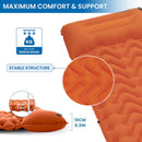 KingCamp DELUXE 10 napihljiva blazina za spanje, 196x68, Oranžna-Wasup Slovenija