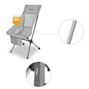 KingCamp Ultralight Highback Zložljiv Stol KC1908, siv-Wasup Slovenija