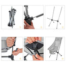 KingCamp Ultralight Highback Zložljiv Stol KC1908, siv-Wasup Slovenija