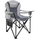 KingCamp Zložljiv Stol z Ledveno Oporo Cedar, siv-Wasup Slovenija