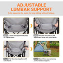 KingCamp Zložljiv Stol z Ledveno Oporo Cedar, siv-Wasup Slovenija