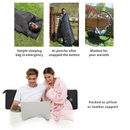 KingCamp Lahka Potovalna Odeja 200x144cm, črna-Wasup Slovenija