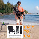 KingCamp Nizek Plažni Stol, črn-Wasup Slovenija