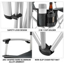 KingCamp Oversize Alu Zložljiv Kamp Stol KC2138, črn-Wasup Slovenija