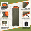 KingCamp Spalna Vreča Huron 250, zeleno/oranžna-Wasup Slovenija