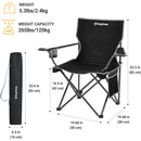 KingCamp Zložljiv Stol Lotus, črn-Wasup Slovenija