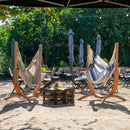 La Siesta Udine - Komplet Viseči Stol Outdoor SeaSalt Comfort in Leseno Stojalo-Wasup Slovenija