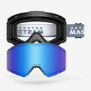 Outdoor Master Smučarska Očala Falcon Cylindrical Zeiss VLT 27% + Rumena leča 91%, Black frame, ML Blue Lens-Wasup Slovenija