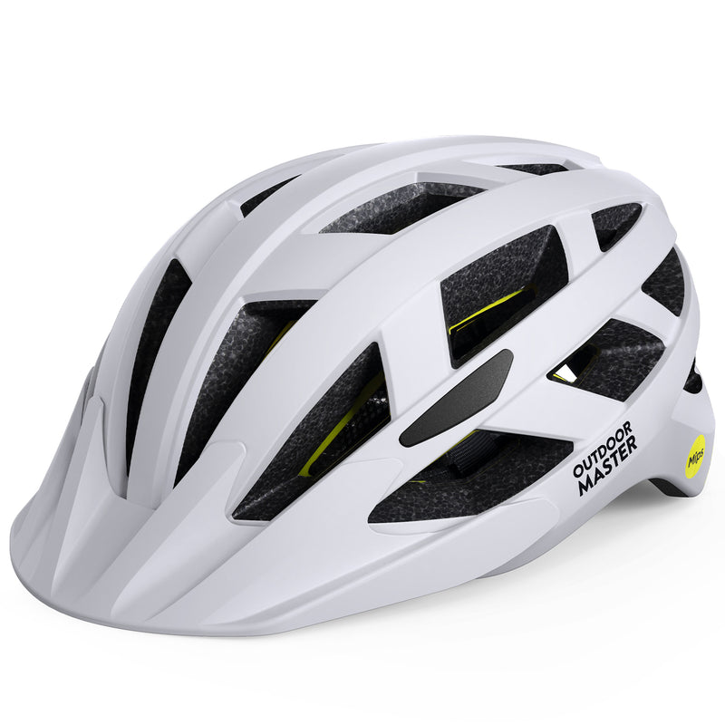 Outdoor master Bike Helmet with Mips, White