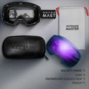 Outdoor Master Smučarska Očala Pro Snow + clear leča, Black/Grey okvir Grey REVO leča-Wasup Slovenija