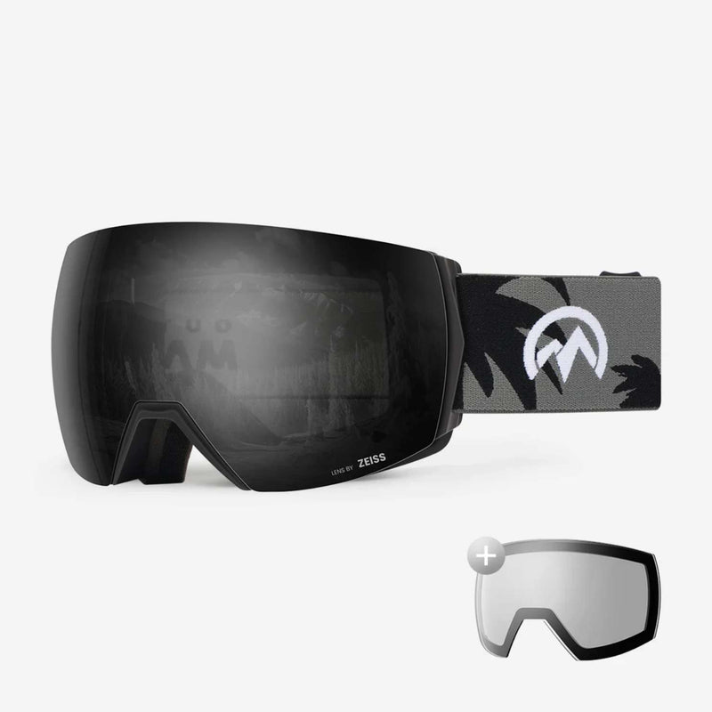 outdoormaster ski goggles Outdoor Master Ultra Zeiss Snow Goggles + Clear Lens Bundle, DarkSmoke
