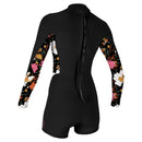 Oneill Neopren Bahia 2/1 Ženski Shorty z Dolgimi Rokavi, Zadrga Zadaj, Črn-Wasup Slovenija