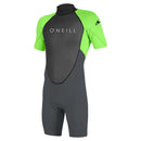 Oneill Reactor 2 Moški Neopren Shorty, kr rokav, 2mm, Črn/Zelen-Wasup Slovenija