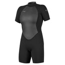 Oneill Reactor-2 Womens 2mm Back Zip S/S Spring Wetsuit, Black