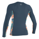 Ženska UV majica Oneill Side Print Rash Guard, dlg rok, Blue-Wasup Slovenija