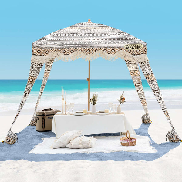 OutdoorMaster Beach Cabana Retro Brown, UV50+