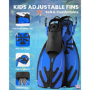 Outdoor Master Otroški Komplet za Snorklanje: Maska, Dihalka in Plavuti, moder-Wasup Slovenija