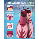 Outdoor Master Otroški Komplet za Snorklanje: Maska, Dihalka in Plavuti, roza-Wasup Slovenija