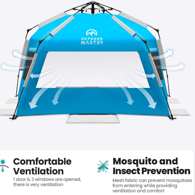 outdoor master tent Pop Up Beach Tent Outdoor Master, Blue/Grey