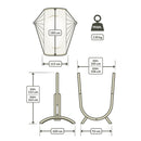 La Siesta Udine - Komplet Viseči Stol Outdoor Cedar Comfort in Leseno Stojalo