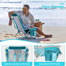 KingCamp WEJOY nastavljiv plažni stol, Cyan Pattern-Wasup Slovenija
