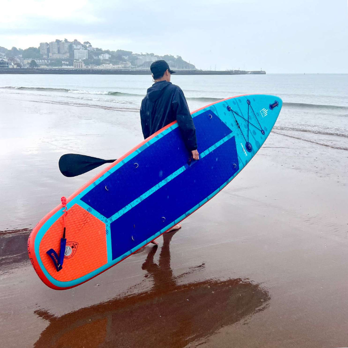 Inflatable Paddleboard Shark Cruiser Flow 11.6X34X6 with Carbon Shaft