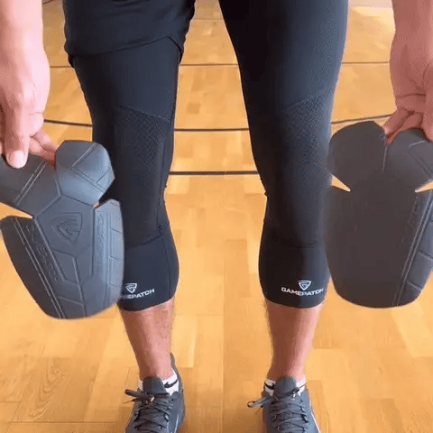 Gamepatch kompresijske hlače odporne proti obrabi z zaščito kolen