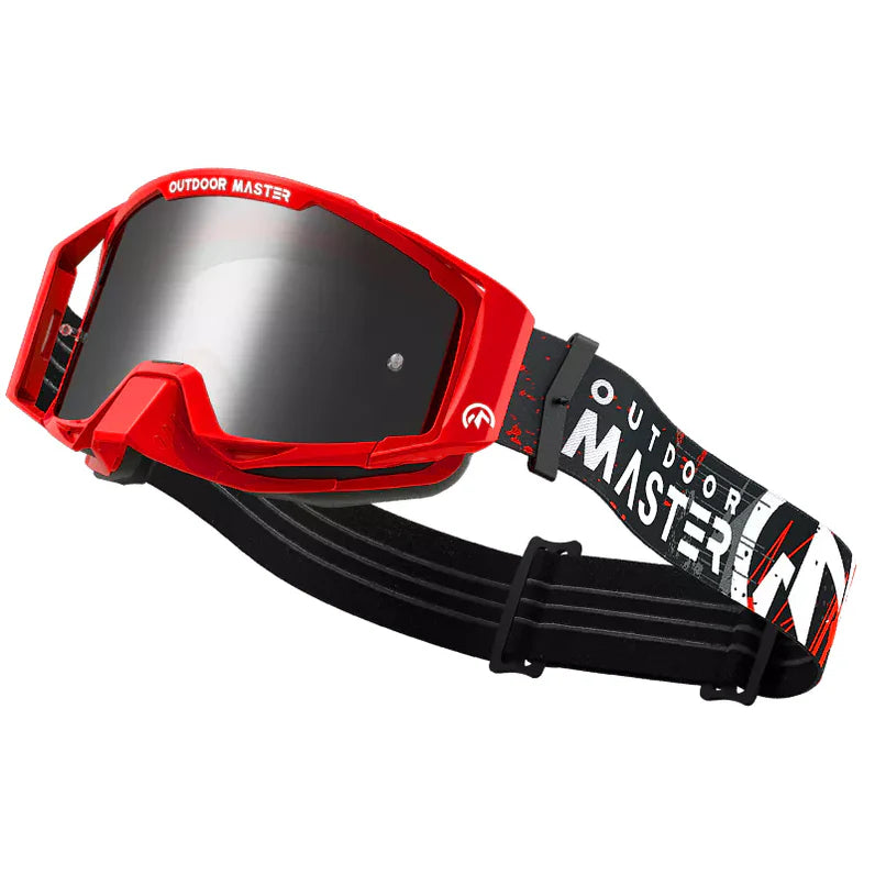 Outdoor Master Motokros/MTB očala Mustang, Red Frame - Grey Lens-Wasup Slovenija