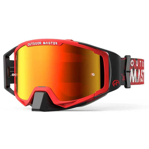 Outdoor Master Motokros/MTB očala Mustang, Red Frame - Grey REVO Red Lens-Wasup Slovenija