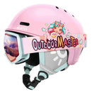 Otroška Smučarska čelada Outdoor Master Reindeer, Pink , KOMPLET Z OČALI