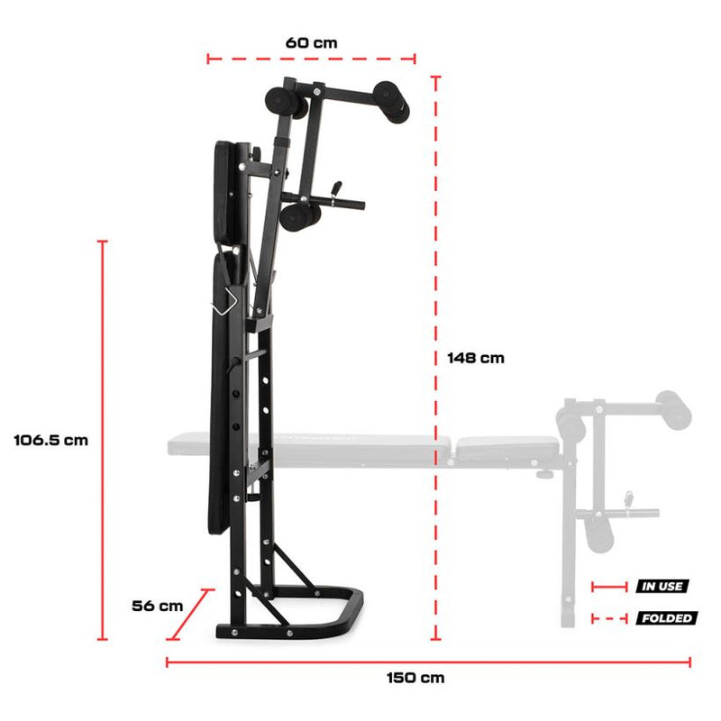 Gymstick komplet fitnes klopi in uteži - Weight Bench with 40kg-Wasup Slovenija