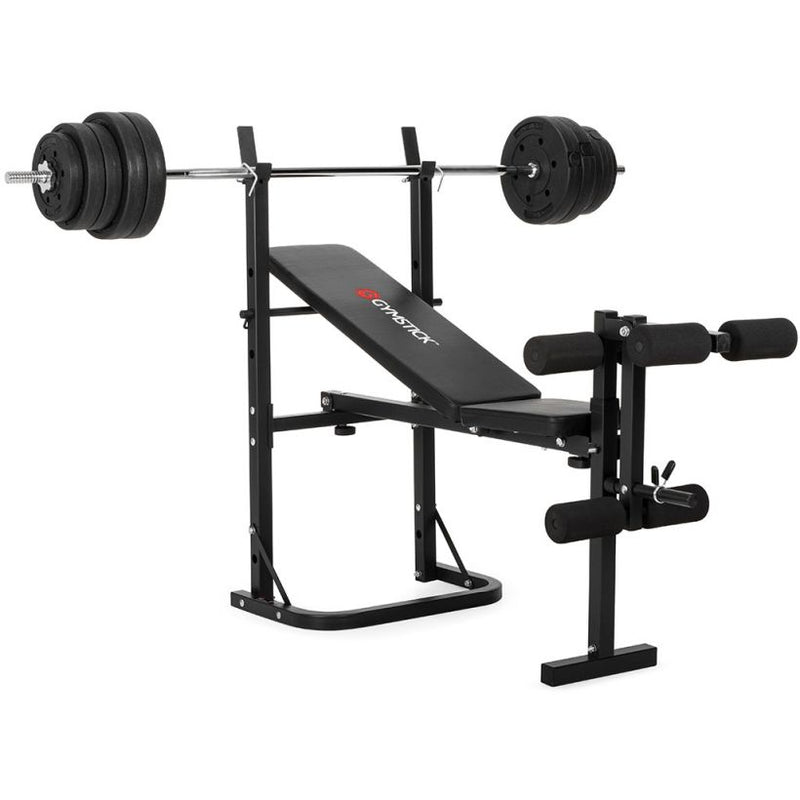 Gymstick komplet fitnes klopi in uteži - Weight Bench with 40kg-Wasup Slovenija