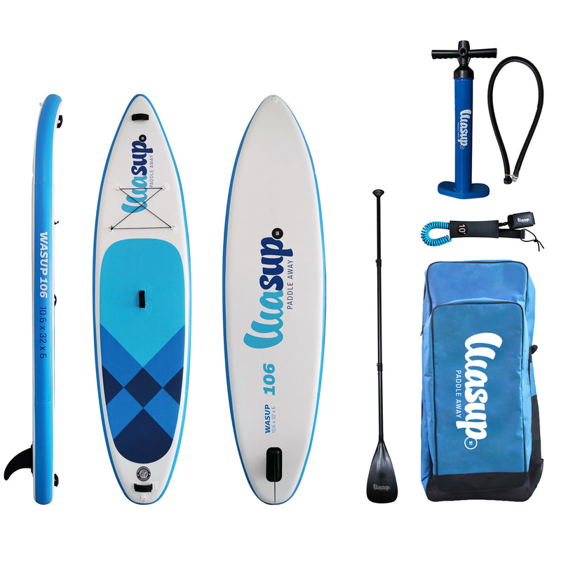 Double layer SUP board WASUP 106 - 10.6X32X6 with 3 part paddle