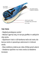 SUP VESLO STARBOARD ENDURO TIKI TECH BLUE, ROUND SHAFT 29MM , S35, M-L, 3PC, 2022-Wasup Slovenija