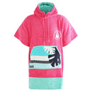 wave hawaii poncho pink wave