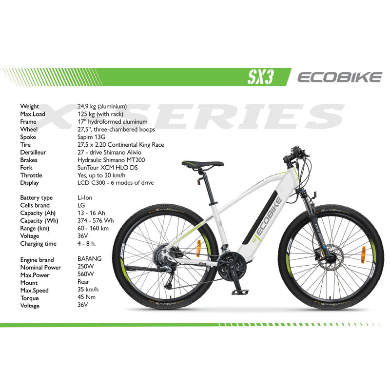 Električno MTB kolo Ecobike SX3